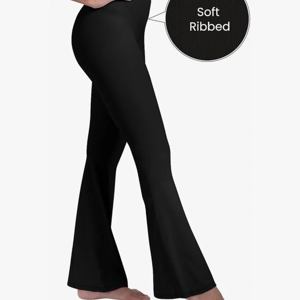 Flared Leggings High Waisted Casual Bootcut Flare with Crossover Waist💕 - Picture 3 of 3